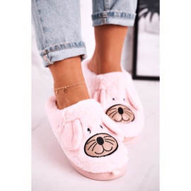 JOMIX Women's Pink Mouse Fur Slippers Home Sweet Home 1 JOMIX Women's Pink Mouse Fur Slippers Home Sweet Home 1