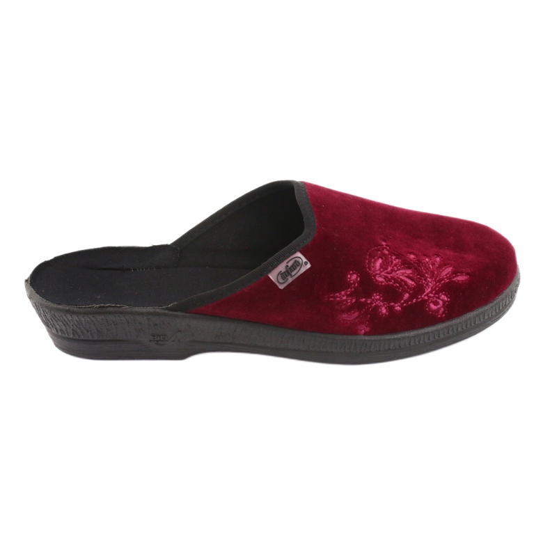 Befado slippers velor 219D427 burgundy slippers black red multicolored 5 Befado slippers velor 219D427 burgundy slippers black red multicolored 5
