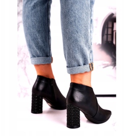 Women's boots on the post Sergio Leone black BT497 3
