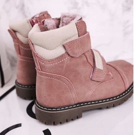 Apawwa Children's Trappers Boots Warmed With Fur Pink Emma 2 Apawwa Children's Trappers Boots Warmed With Fur Pink Emma 2