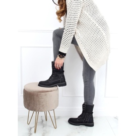 Black lace-up workers 4667 Black 2