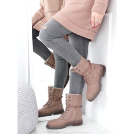 Pink lace-up workers 4667 Pink 2