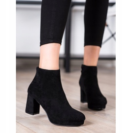 SHELOVET Suede Booties On A Bar black 1