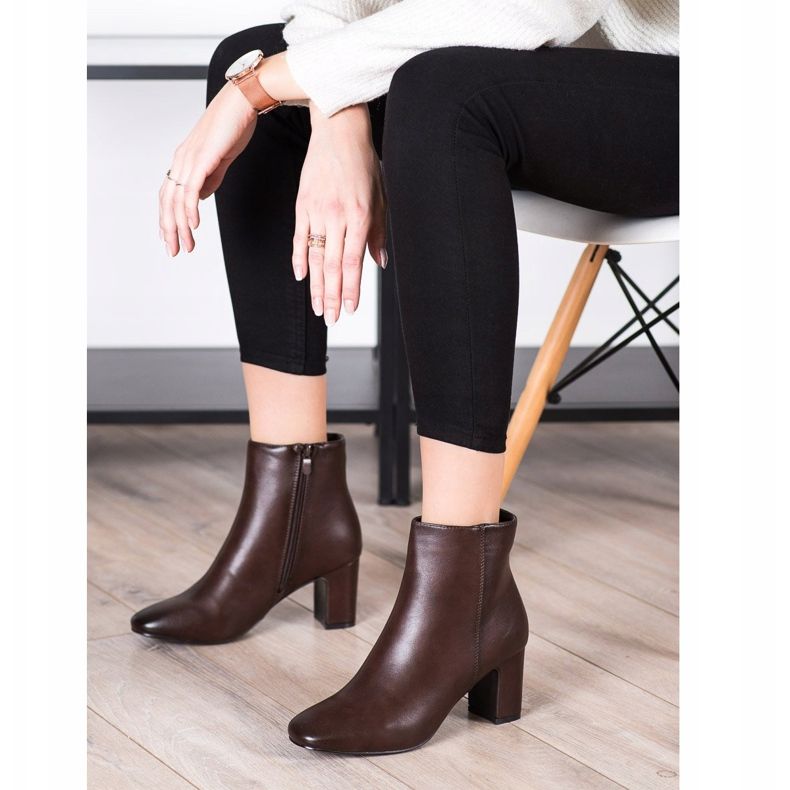 Super Mode Classic high-heeled boots brown 1 Super Mode Classic high-heeled boots brown 1