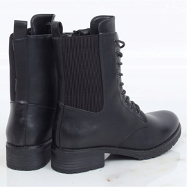Black lace-up workers 6270 Black 1