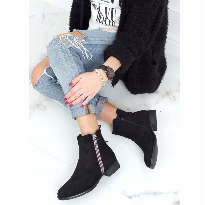 Black Women's black boots 168-287 Black 2