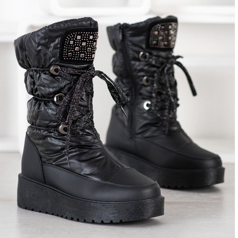 SHELOVET Stylish Snow Boots On The Platform black 1