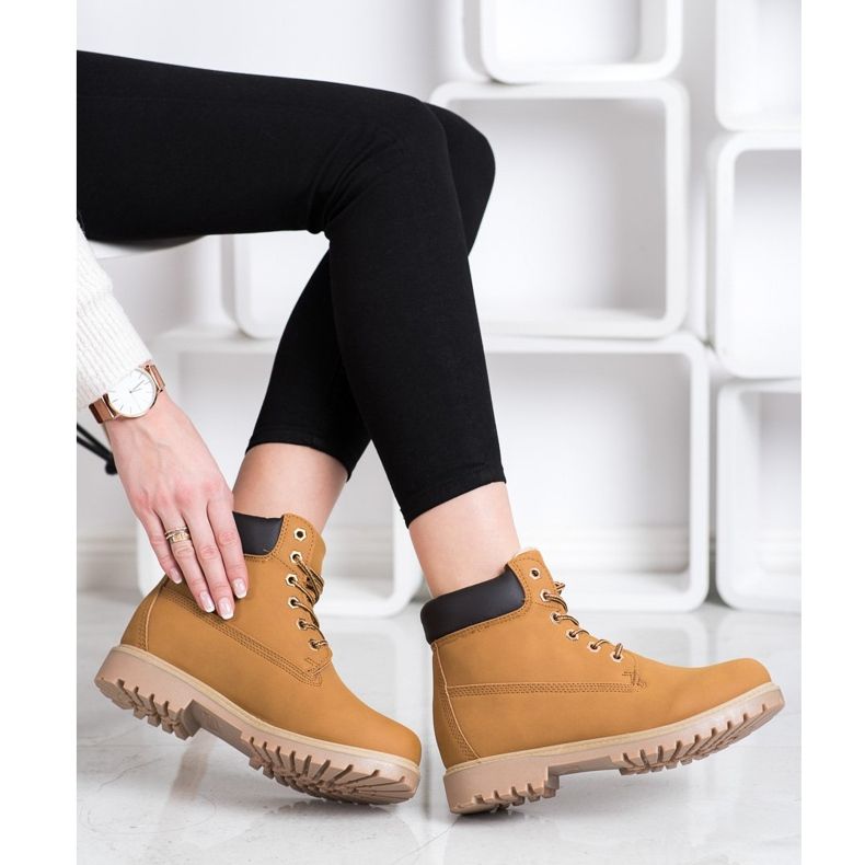 SHELOVET Warm Hiking Boots With Eco Leather brown 2