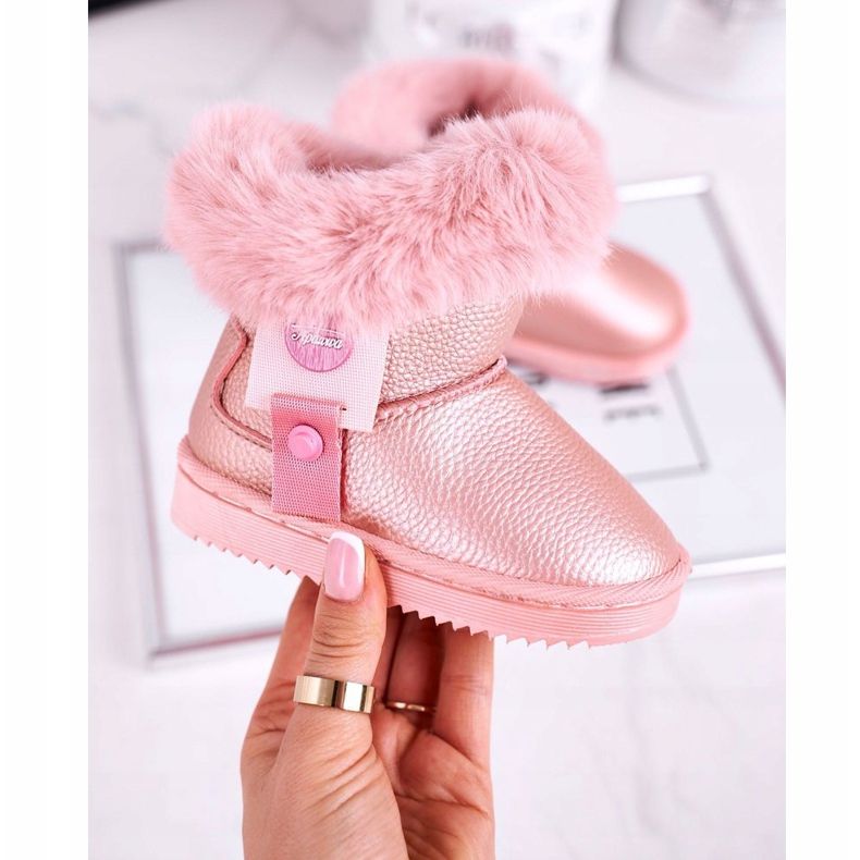Apawwa Warm pink Marella children's snow boots with fur 2 Apawwa Warm pink Marella children's snow boots with fur 2