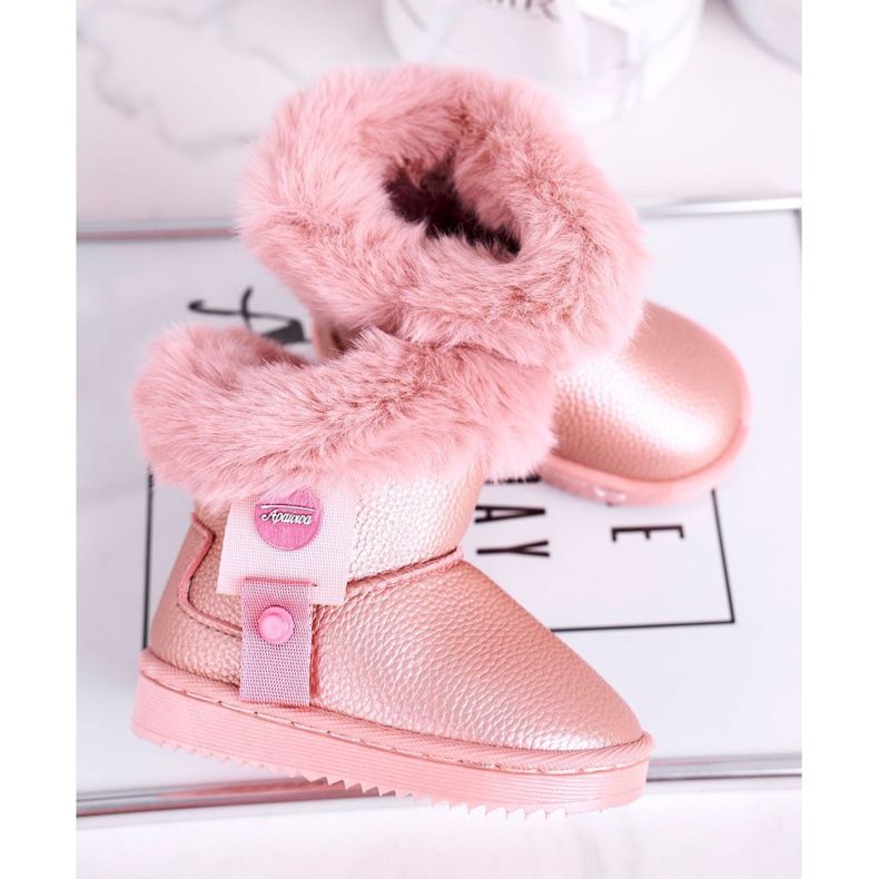 Apawwa Warm pink Marella children's snow boots with fur 4 Apawwa Warm pink Marella children's snow boots with fur 4