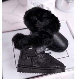 Apawwa Black Marella insulated children's snow boots with fur 2