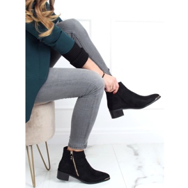 Boots almond black suede toecap 88168-1 Black 1