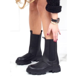 Black motorcycle boots D-5 Black 2