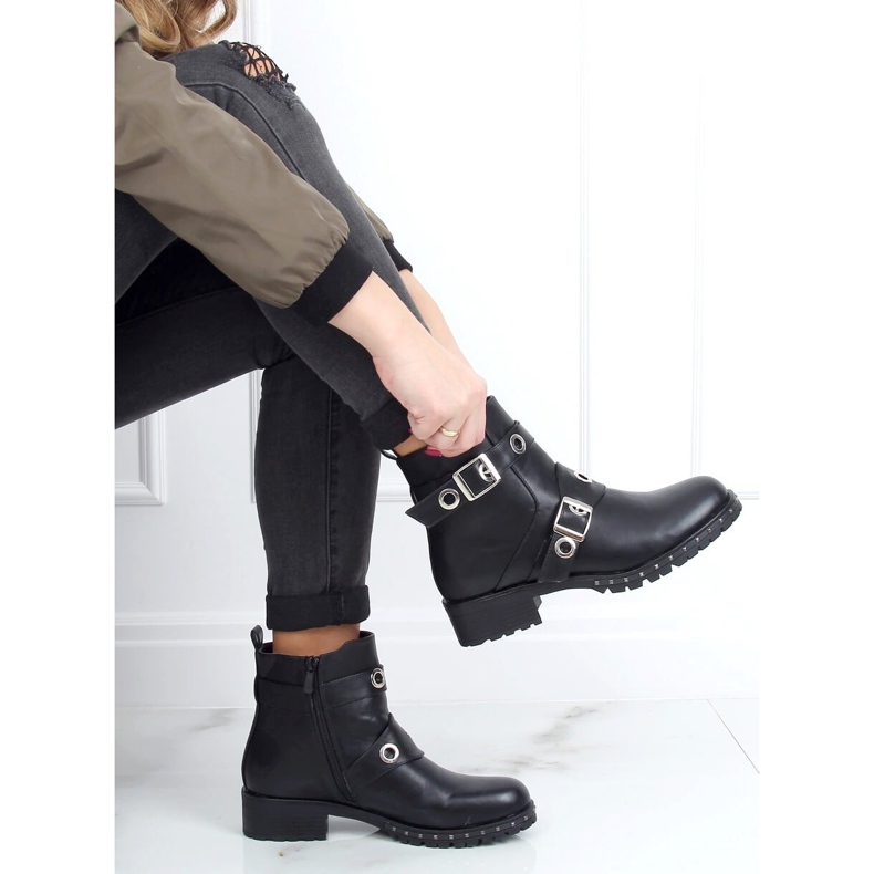 Black military boots X581 Black 2