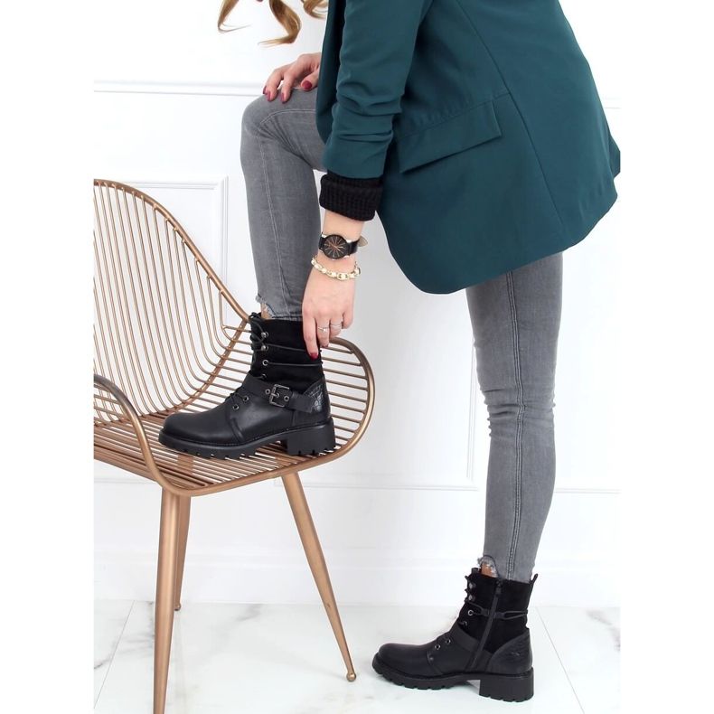 Black Workery boots 1215-PA Black 2