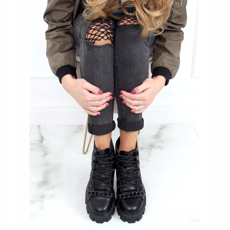 Black high-soled boots NC1106 Black 2 Black high-soled boots NC1106 Black 2
