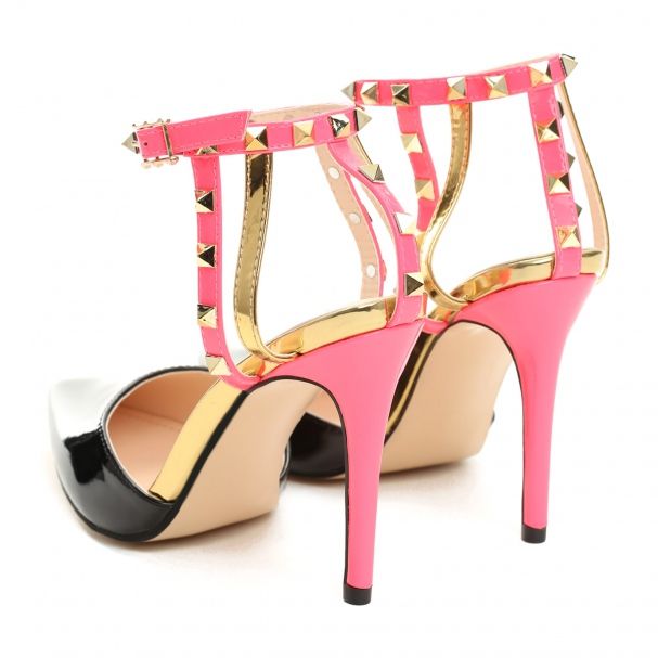 Vices 1422-1 Black Fushia 36 41 pink golden 1