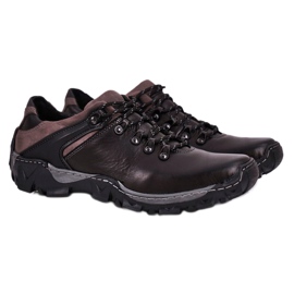 Bednarek Polish Shoes Men's Leather Trekking Shoes Bednarek Black 2