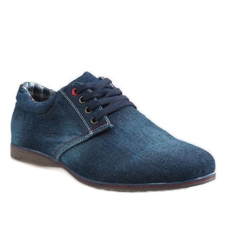 Elegant navy blue shoes B16-59 1