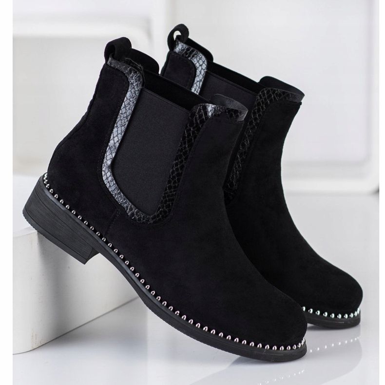 Bestelle Black Suede Jodhpur boots 1 Bestelle Black Suede Jodhpur boots 1