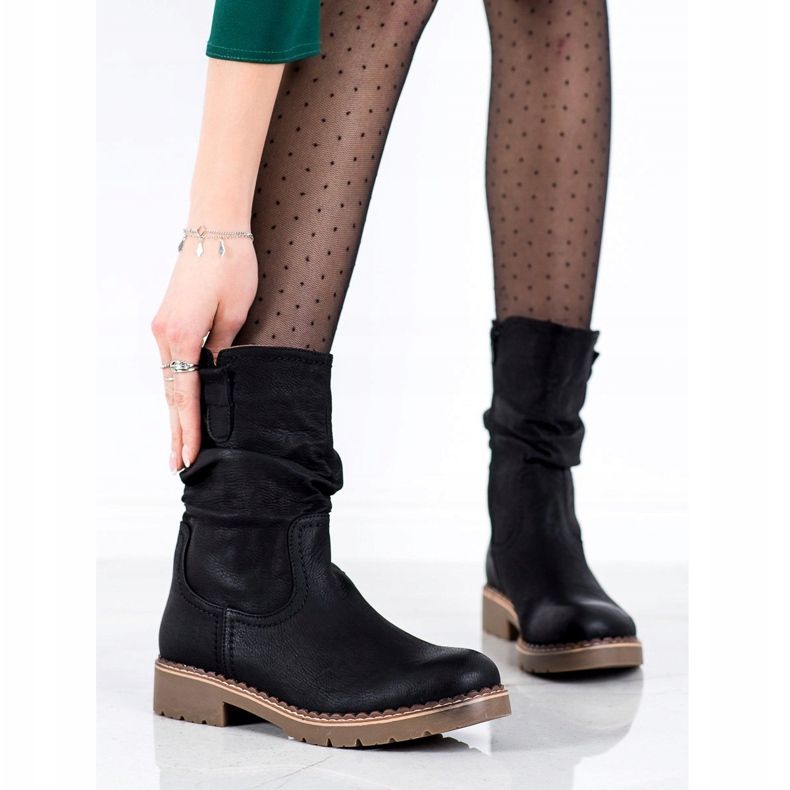 Super Mode Boots With Ruffled Uppers black 2