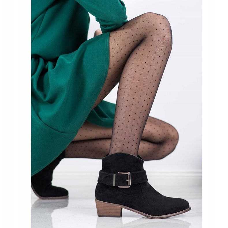 SHELOVET Stylish Boots With Buckle black 1