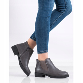 Nio Nio Gray Booties On A Zipper grey 2