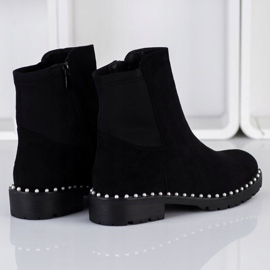 Bestelle Suede Booties With Pearls black 1