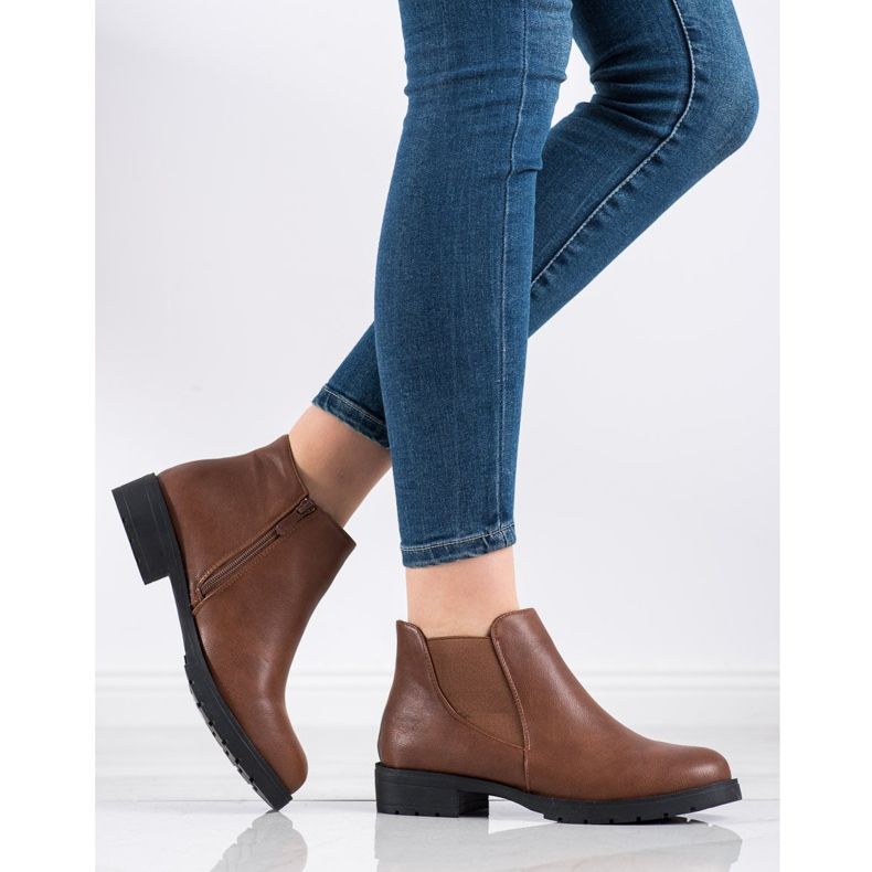 Nio Nio Brown Booties On A Zipper 1