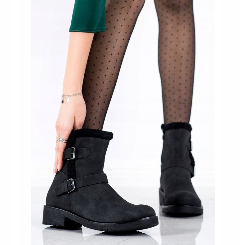 Cm Paris Black Boots With Buckles 2