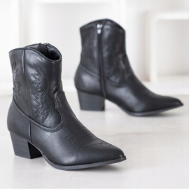 SHELOVET Cowboy boots with a pattern black 1