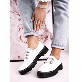 S.Barski Women's Brogues Oxfords On the Platform S. Barski HX15 Lacquered White 1