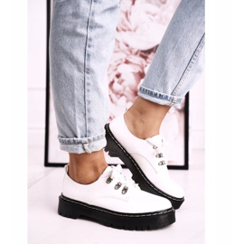 S.Barski Women's Brogues Oxfords On the Platform S. Barski HX15 Lacquered White 2