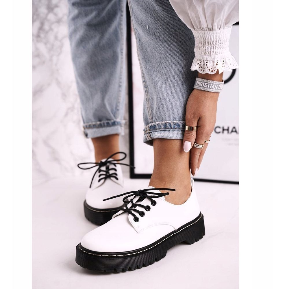white platform oxford shoes