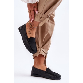 Women's Classic Leather Loafers S.Barski LR97630 Black 1