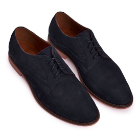 Bednarek Polish Shoes Men's Leather Loafers Nubuck Bednarek Navy Blue 6