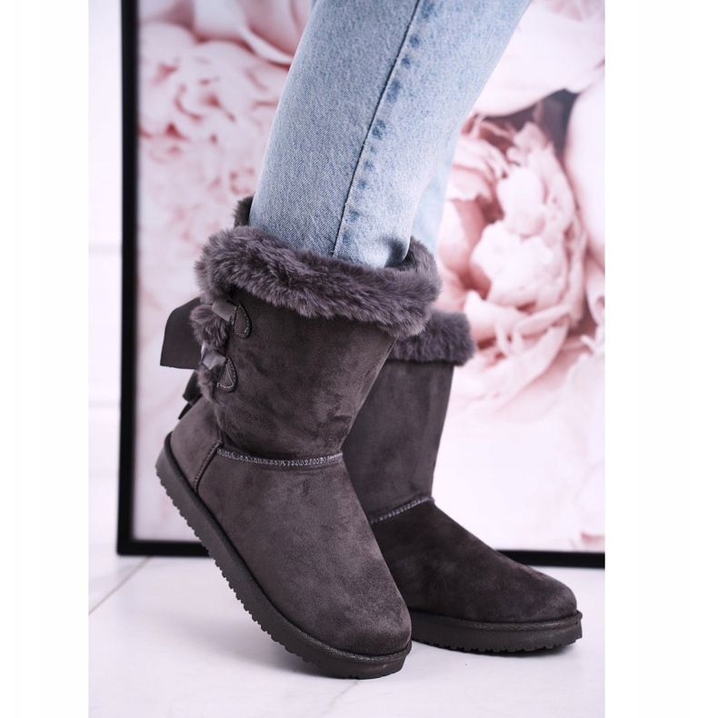 Women's snow boots with a fur lined with fur Gray Kaylee grey 2