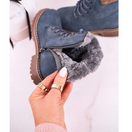 Apawwa Children's Boots Trappers Warmed With Fur Blue London beige brown navy blue 1