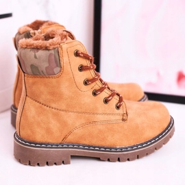 Apawwa Children's Boots Trappers Warmed With Fur Camel London beige brown 1