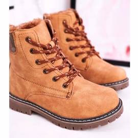 Apawwa Children's Boots Trappers Warmed With Fur Camel London beige brown 2