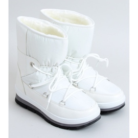 Women's white snow boots BY-1961 White 1