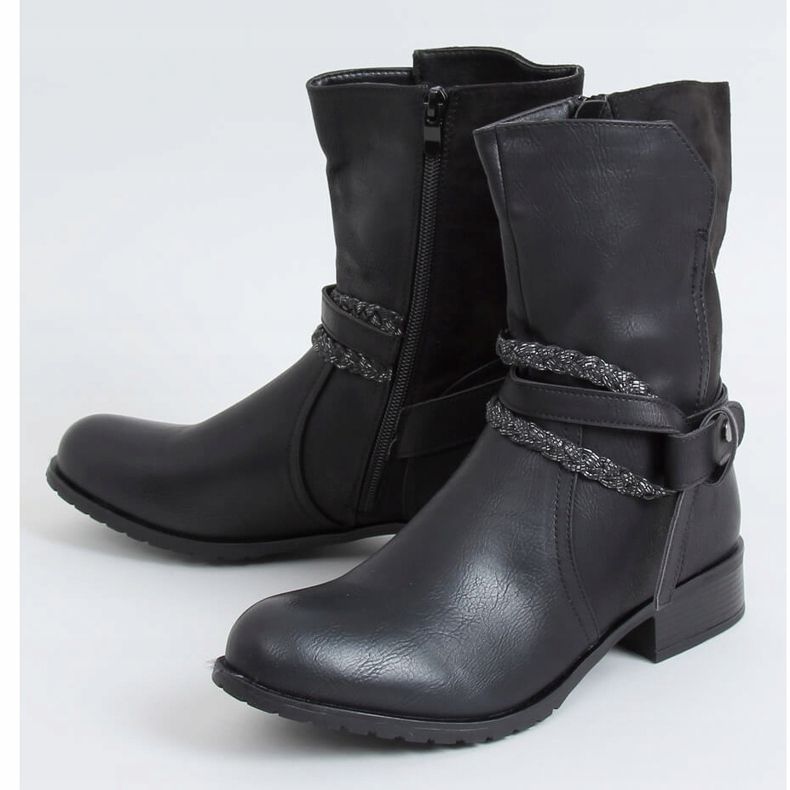 Black women's boots F3163 Black 1