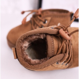 Children's Lace-up Snow Boots Warmed With Fur Brown Hunter 1