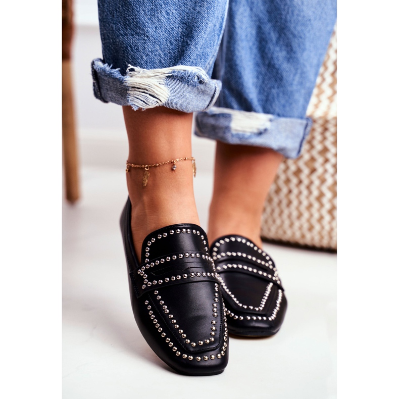 LU BOO Women's Loafers Lordsy Black Jets Harriet 2 LU BOO Women's Loafers Lordsy Black Jets Harriet 2