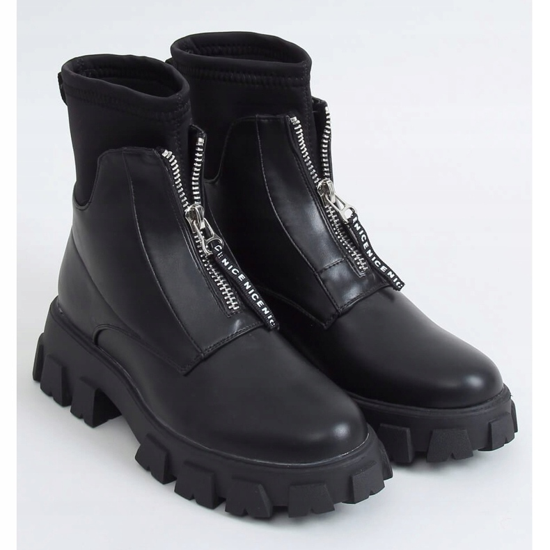 Black high-soled boots NS155-1 Black 1 Black high-soled boots NS155-1 Black 1