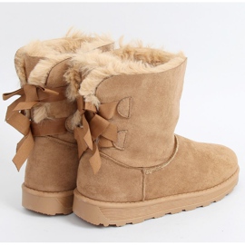 Snow boots with bows camel 256 Camel beige 1