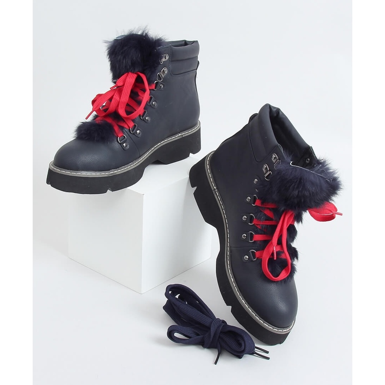 Navy blue boots 3142 Navy 1
