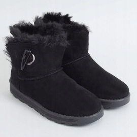 Black snow boots with studs 255 Black 1