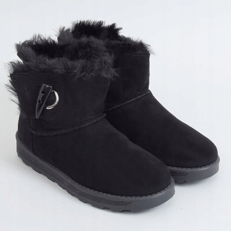 Black snow boots with studs 255 Black 1