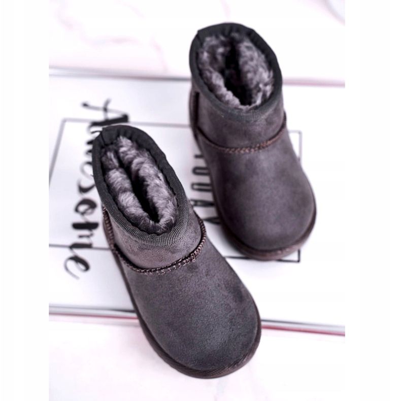 Warm Children's Youth Snow Boots Gray Gooby grey 2